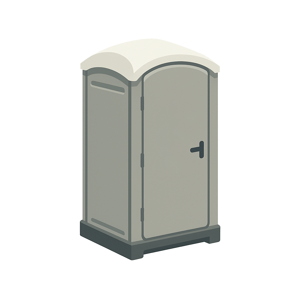 Mobiles WC zur Miete: 3D-Modell einer mobilen Toilette